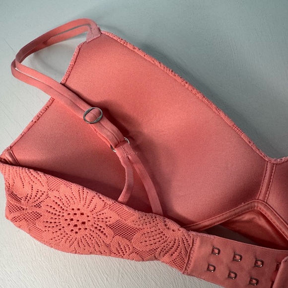 Aerie Sunnie Wireless Push Up Bra in Warm Coral - Picture 4 of 7